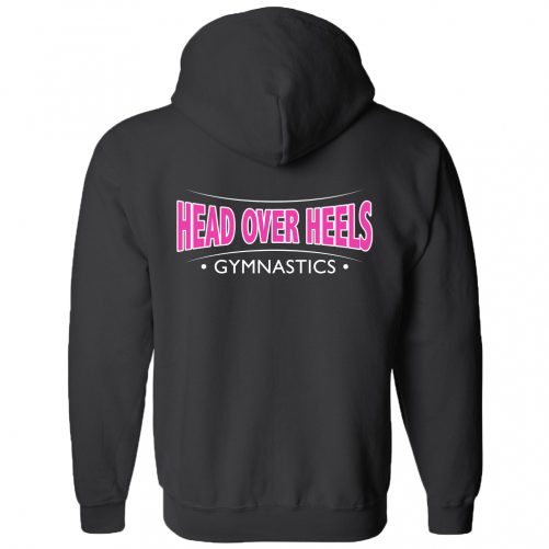 Black Zip Hoodie Back