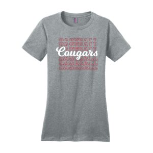 Cougars Baseball Ladies Short Sleeve Tee – Heather Grey
