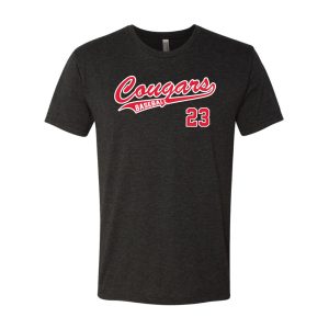 Cougars Baseball 23 Tee – Vintage Black