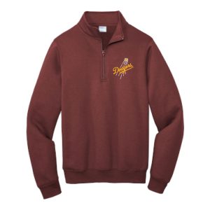 Madison Baseball 1/4 Zip Sweatshirt – Maroon