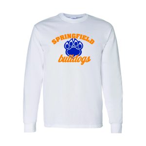 Springfield Bulldogs Long Sleeve Tee – White