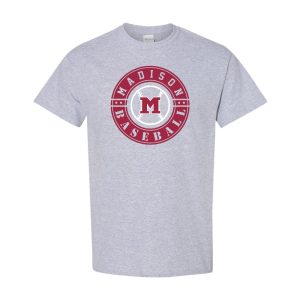 Madison Baseball Short Sleeve Tee – Sport Grey