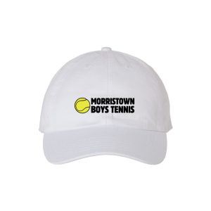 Morristown H.S. Boys Tennis White Embroidered Hat
