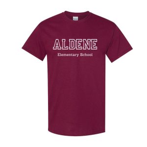 Aldene School Short Sleeve Tee – Maroon