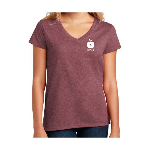 AppleGrace-Vneck-Mrn