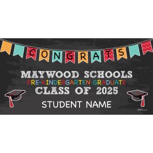 Maywood Ave School Pre-K Grad Lawn Sign