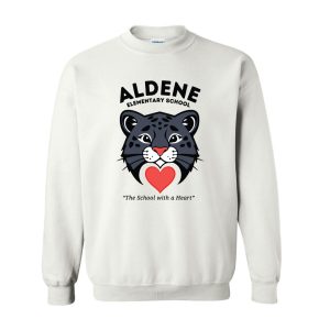 Aldene School Crewneck Sweatshirt – White
