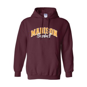 Madison Baseball Pullover Hoodie – Maroon