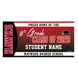 Maywood Ave School 8th Grade Grad Lawn Sign 2026