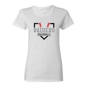 SPF Raiders Baseball Ladies Short Sleeve Tee – White
