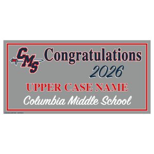 Berkeley Heights Columbia Middle School Grad Lawn Sign 2026