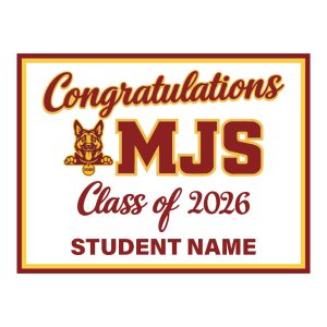 Madison Junior School 2026 Custom Name Lawn Sign
