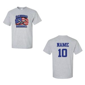 SPF Raiders Baseball July 4th Short Sleeve Tee – Sport Grey