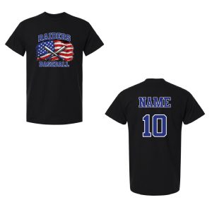 SPF Raiders Baseball July 4th Short Sleeve Tee – Black