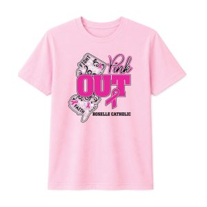 Roselle Catholic NJ Pink Out Short Sleeve Tee